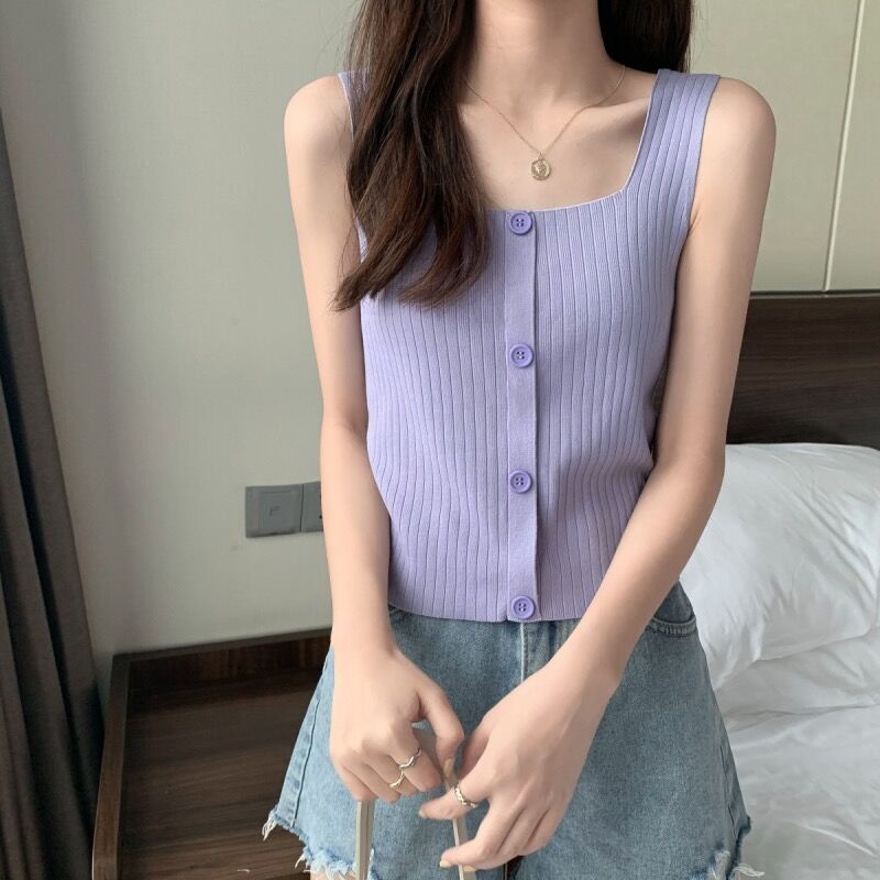 Áo Croptop Hai Dây ĐíNh NúT Xinh XắN JL-MX-13