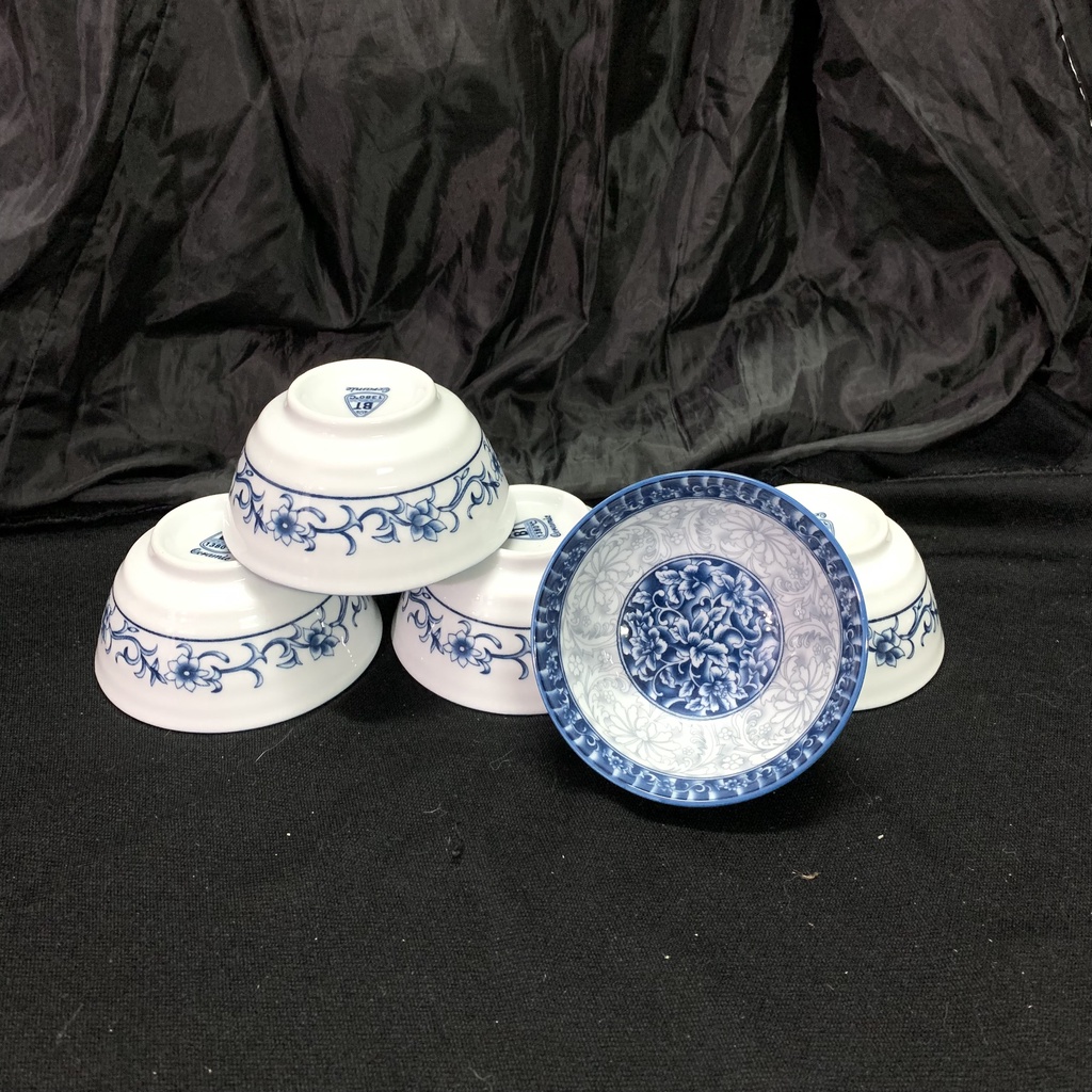 Bát chấm, đĩa gia vị sứ decor hoa quỳnh dày dặn, chắc tay và không sợ nóng