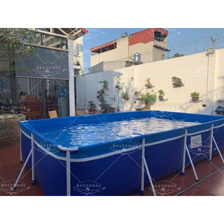 Bể bơi lắp ghép KT 2.2m x 4m x 0.8m