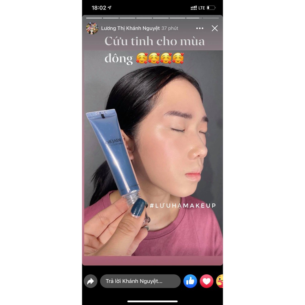 Tuýp Oil Orjade Serum Glow Water  Tinh chất pha nền siêu căng bóng