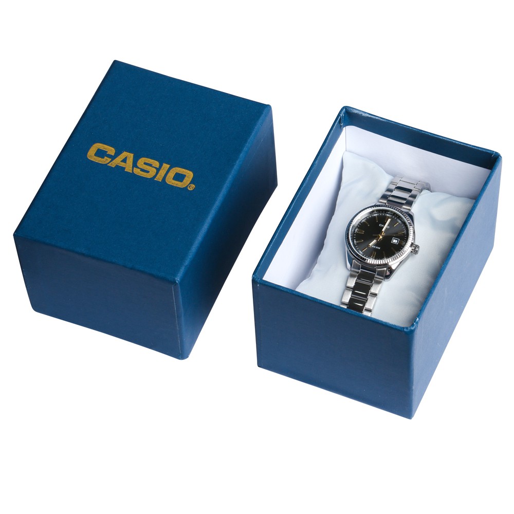 ĐỒNG HỒ CASIO NAM MTP-1302D-1A2VDF DÂY KIM LOẠI - MẶT NỀN ĐEN - KIM DẠ QUANG