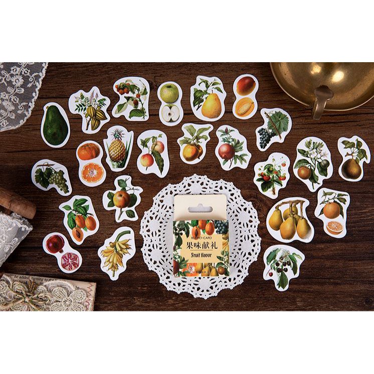 Bộ 45 Sticker Hàn Quốc hình Quả dán trang trí E20