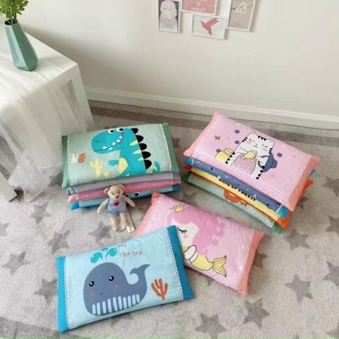 Gối Cho Bé , Gối Ôm Cho Bé 2 Tuổi Đến 10 Tuổi Gối Trẻ Em Cotton 100% Nhập Khẩu Cao Cấp (30*50Cm)