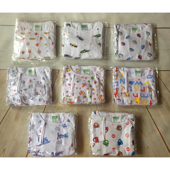 SET 3 BỘ ĐỒ DÀI BOSHON CHO BÉ SƠ SINH SIZE 4-10KG (có cả tay dài và tay ngắn)