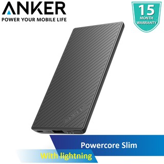 Sạc dự phòng Anker PowerCore Slim 5000 - Siêu mỏng, kèm cáp Lightning