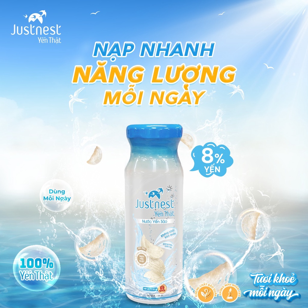 Tặng 1 hộp 6 túi cam hộp nước yến thật justnest đủ vị 6 chai x 160ml - ảnh sản phẩm 4