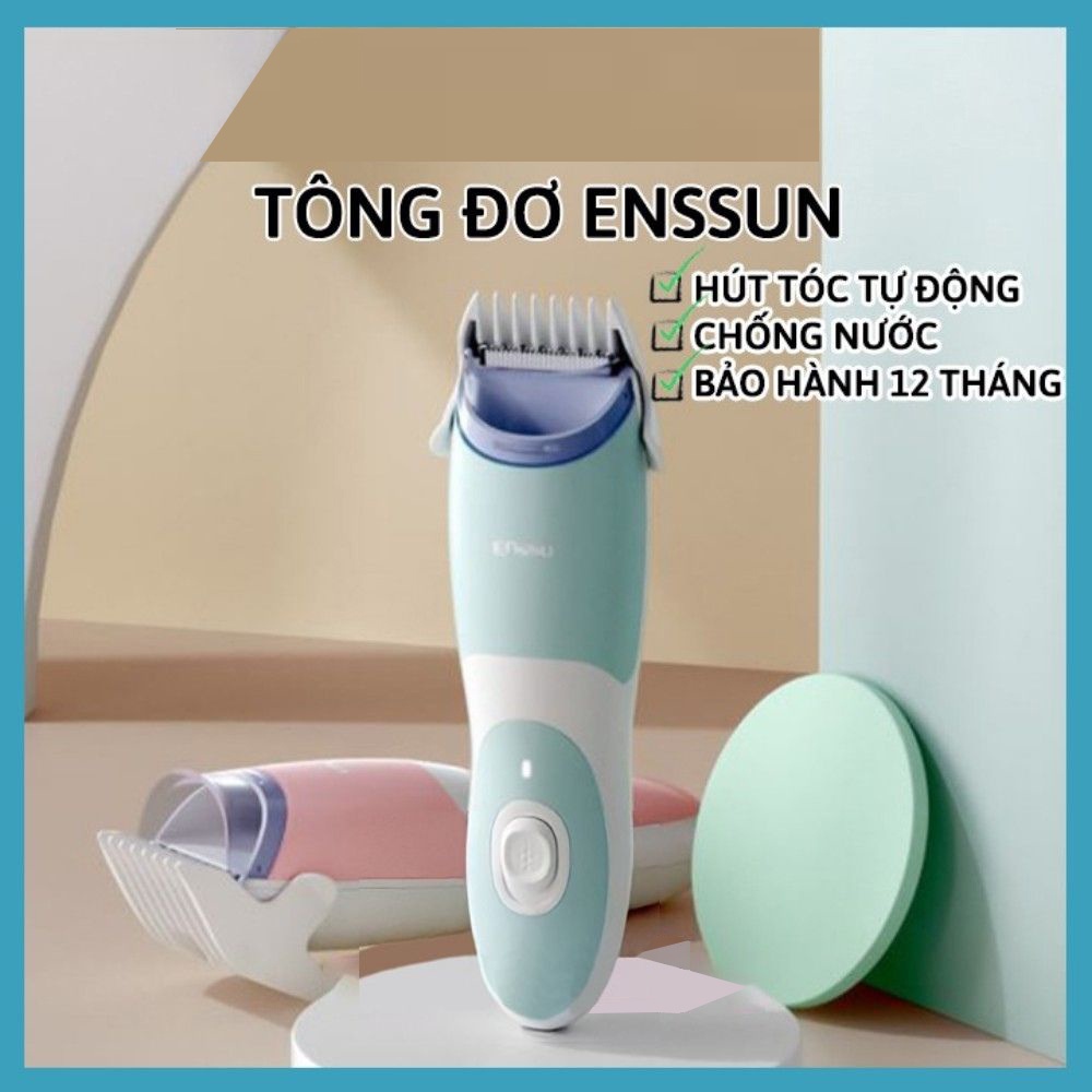 Tông đơ cắt tóc gia đình Enssu, Tông đơ cắt tóc chuyên nghiệp, tặng kèm dầu cho bé