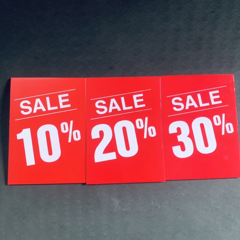 Combo 1 kẹp + 1 biển sale cho shop quần áo hoặc cửa hàng, kẹp và biển giảm giá 10% 20% 30% bằng fomex cứng