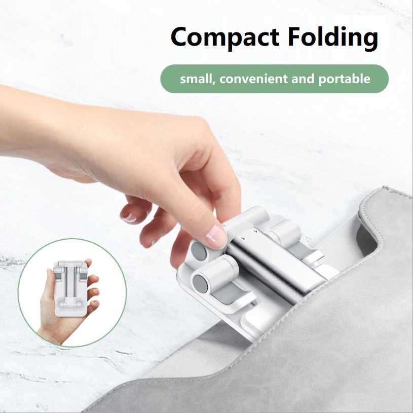 Giá đỡ điện thoại máy tính bảng để bàn bằng nhựa và kim loại gấp gọn được cho