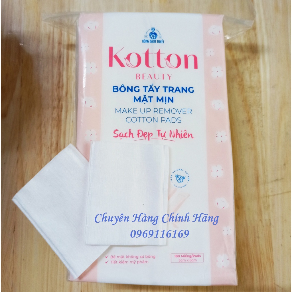 Bông Bạch Tuyết Merilynn bề mặt mịn 180 miếng/ gói – Bông tẩy trang Merilynn bề mặt mịn đắp Lotion mask