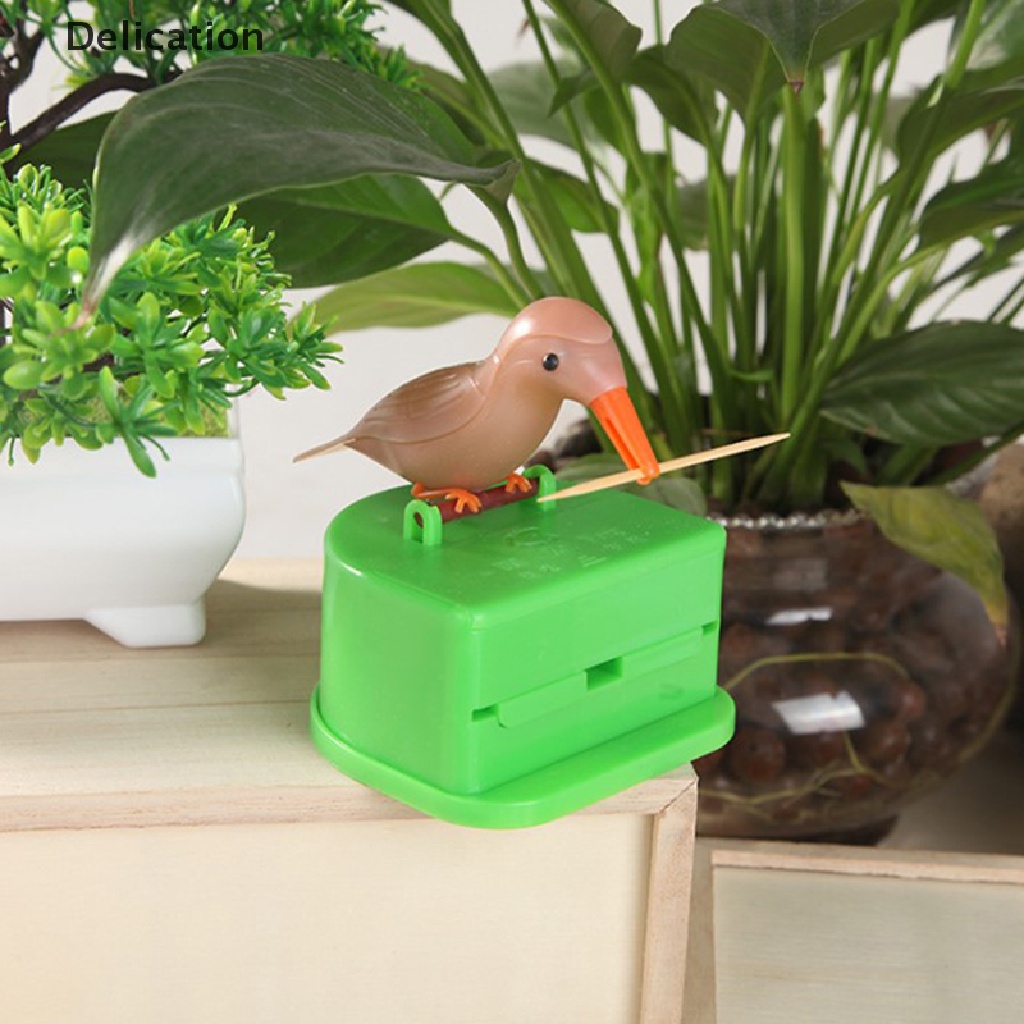 1 Hộp Đựng Tăm Xỉa Răng Tự Động Hình Chú Chim Dễ Thương Sáng Tạo