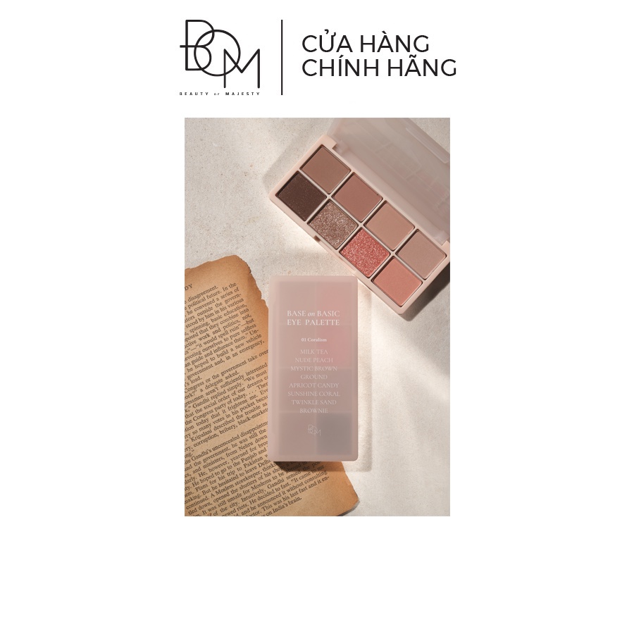 Phấn Mắt có nhũ 8 Ô B.O.M On Basic Eye Palette - 12g