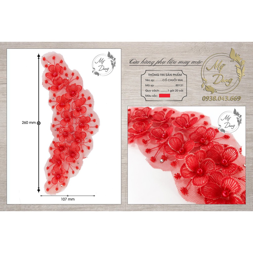 [Nhiều màu] Cổ chuỗi mai 13 bông (Combo 20 cái cùng màu) - MS 80131