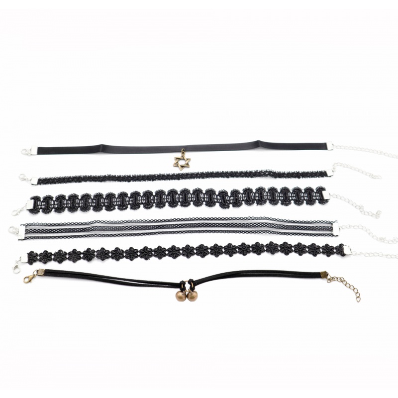 Vòng Cổ Choker Ren Màu Đen Phong Cách Gothic Quyến Rũ