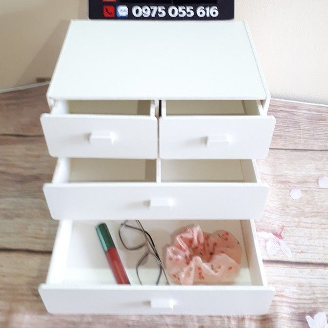 Tủ mini đa năng đựng mỹ phẩm đựng kính mắt hoặc văn phòng phẩm rất tiện dụng 30cm.