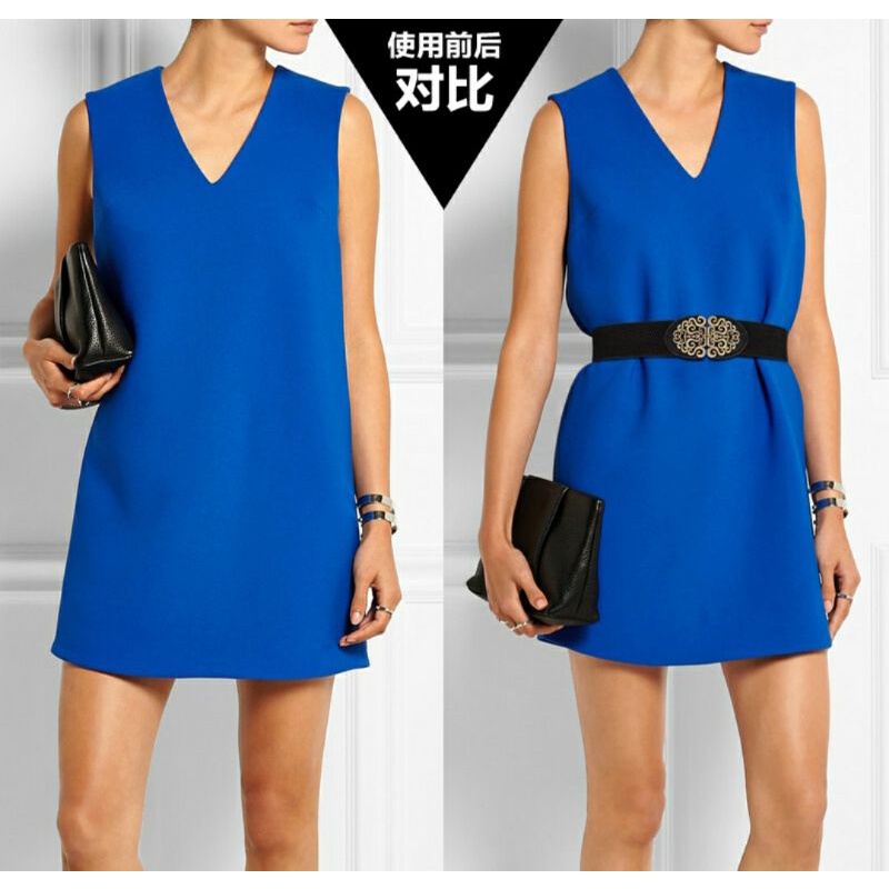 Dây nịt nữ thắt lưng nữ đai váy bản to 4cm màu đen