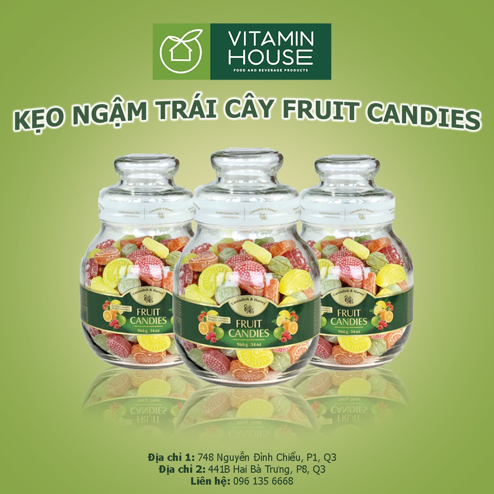 Kẹo Trái Cây Fruit Candies C&amp;H Đức 966g [VITAMIN HOUSE]