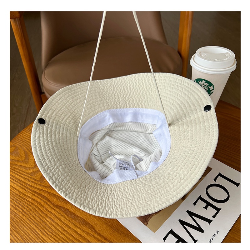 Mũ Tai Bèo Chống Nắng Vành Rộng Thiết Kế Dây Rút Phong Cách Nhật Bản Thời Trang Mùa Hè Cho Nữ
