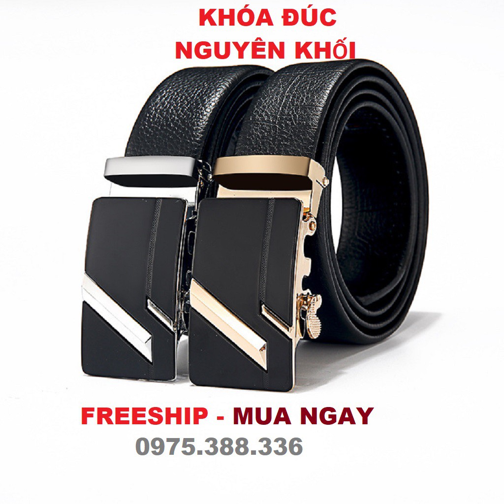 [Dây lưng] Dây Nịch Nam Da Bò 100% Chính Hãng Mạ Bạc Nam Tính. Thắt Lưng Da Nam Hàng Hiệu BAELLERRY Khóa Cài Cao Cấp GC5