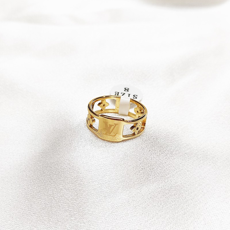 Nhẫn Nữ Hoa Văn Titan Ko Đen TT 3771