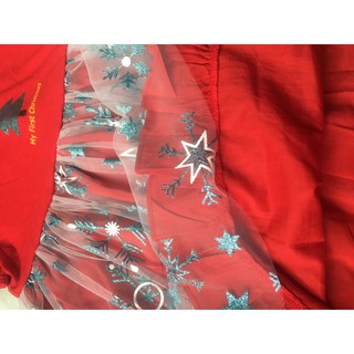 Đầm thun đỏ Jam&Jenny cây thông noel