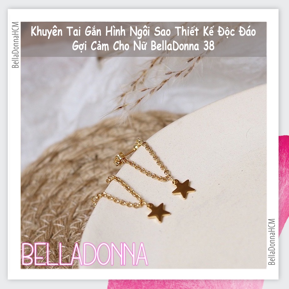 (HCM_Giao Nhanh) Khuyên Tai Gắn Hình Ngôi Sao Thiết Kế Độc Đáo Gợi Cảm Cho Nữ BellaDonna 38