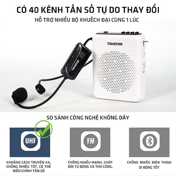 Máy Trợ Giảng Không Dây Takstar E300W Bluetooth Công Suất Loa Lớn 10W Chính Hãng Cao Cấp Bảo Hành 1 Năm