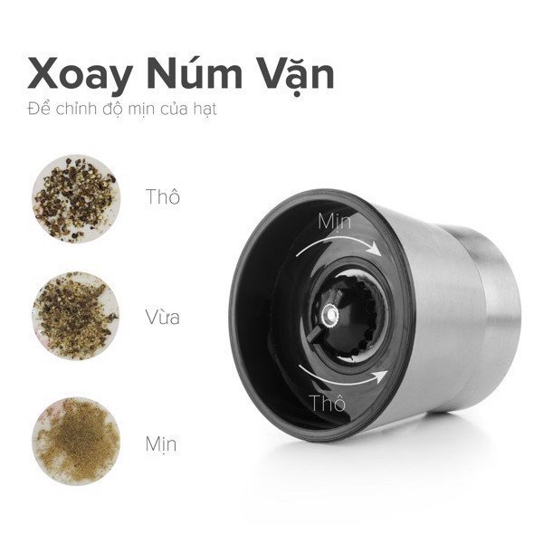 Cối xay tiêu hạt khô, cối xay tiêu lưỡi nghiền ceramic VOUC Shop