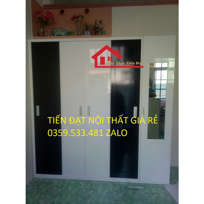 Tủ quần áo cánh lùa siêu tiện lợi có gương ngoài hàng đẹp giá xưởng Miễn phí ship HCM