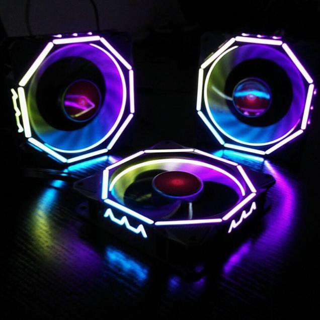 QUẠT CASE COOLMOON V8 LED RGB 12CM