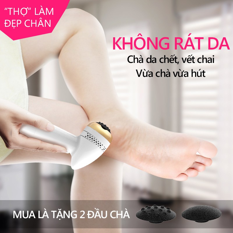 Máy chà gót chân máy tẩy da chết chân tự động cọ gót chân khô nứt vết chai chân massage chân nhỏ gọn tiện lợi