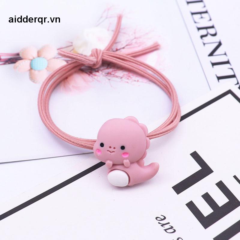 🌸🌸Dây Cột Tóc Cao Su Thắt Nút Hình Khủng Long Dễ Thương Phong Cách Hàn Quốc