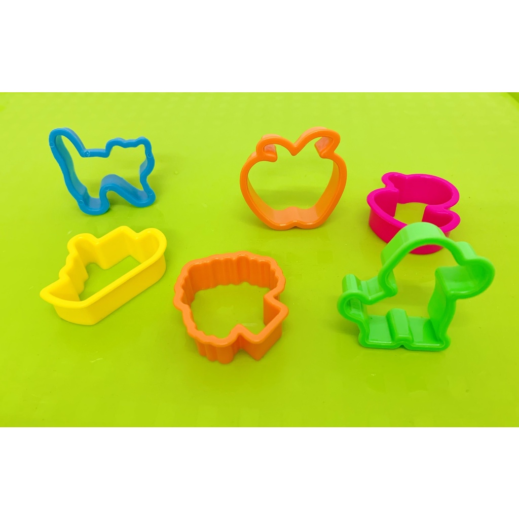 1 khuôn ấn (nhiều chủ đề) chơi kèm bột nặn đất nặn an toàn TEDU