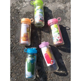 BÌNH NƯỚC THỦY TINH 330ML NHIỀU MÀU
