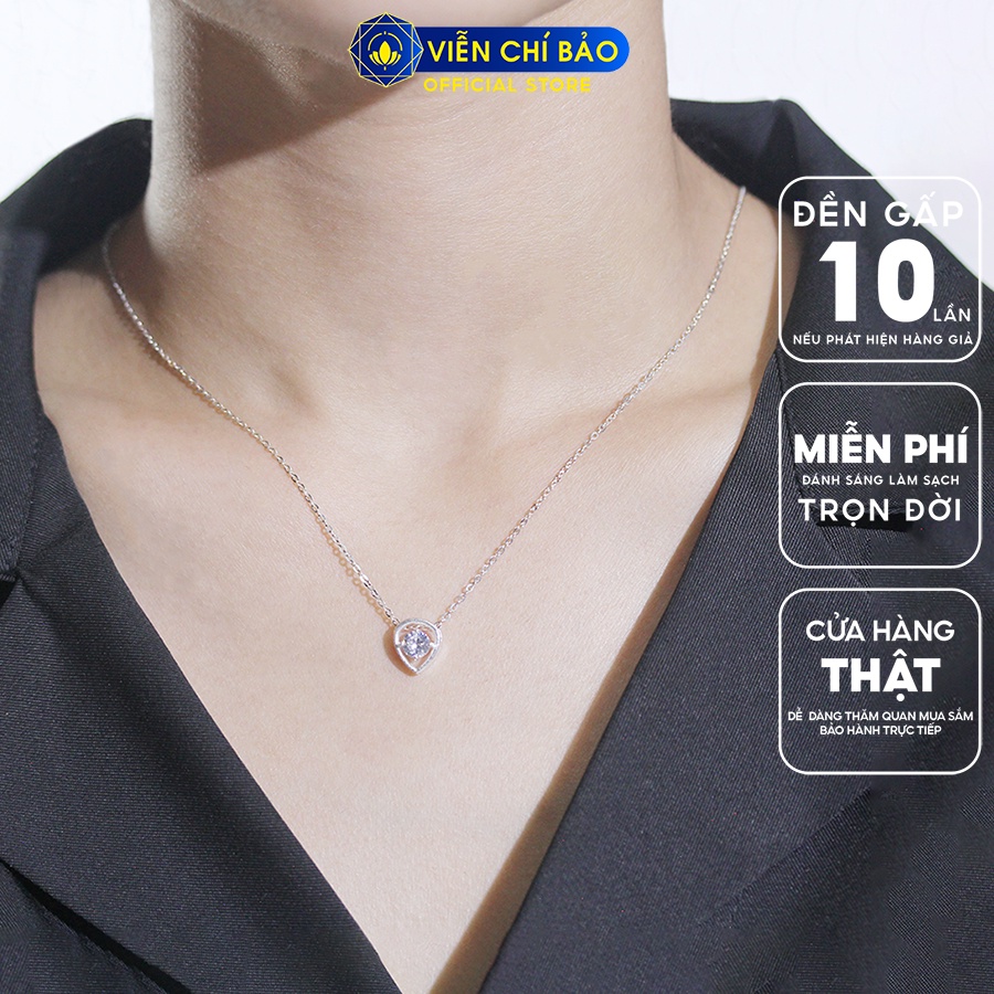 Dây chuyền bạc nữ mặt giọt nước chất liệu bạc 925 thời trang phụ kiện trang sức Viễn Chí Bảo D400532