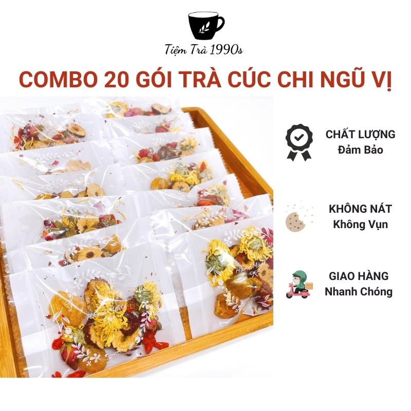 Combo 20 Gói Trà Cúc Chi Ngũ Vị Thơm Ngon Trà Thảo Mộc Tiệm Trà 1990s