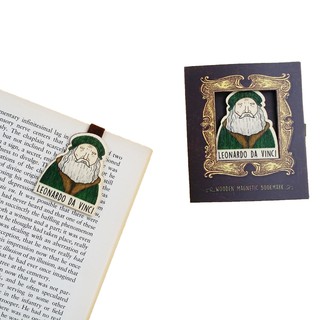 Bookmark gỗ nam châm Leonardo da Vinci