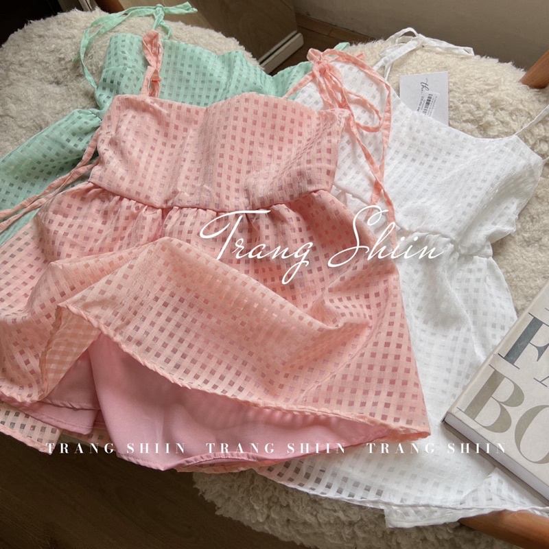 SÉT ÁO 2S LỖ LƯỚI + QUẦN SHORT 3M