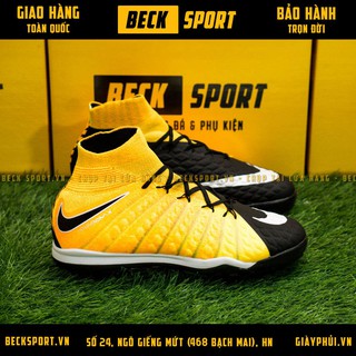 Giày Bóng Đá TQ Hypervenom Phantom Vàng Đen Cao Cổ TF