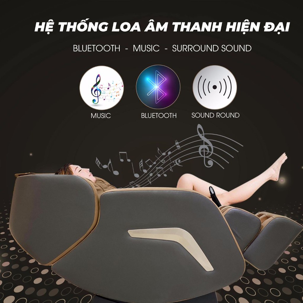 Ghế massage KLC KY168 - công nghệ không trọng lực, công nghệ Body scan, công nghệ linh kiện Nhật Bản...