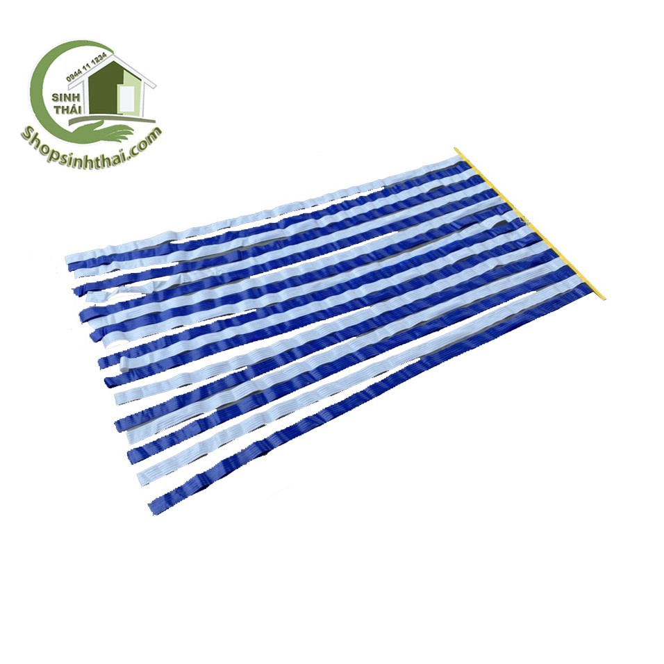 Rèm màn nhựa, dây nhựa xanh trắng - 1m x 1,7m