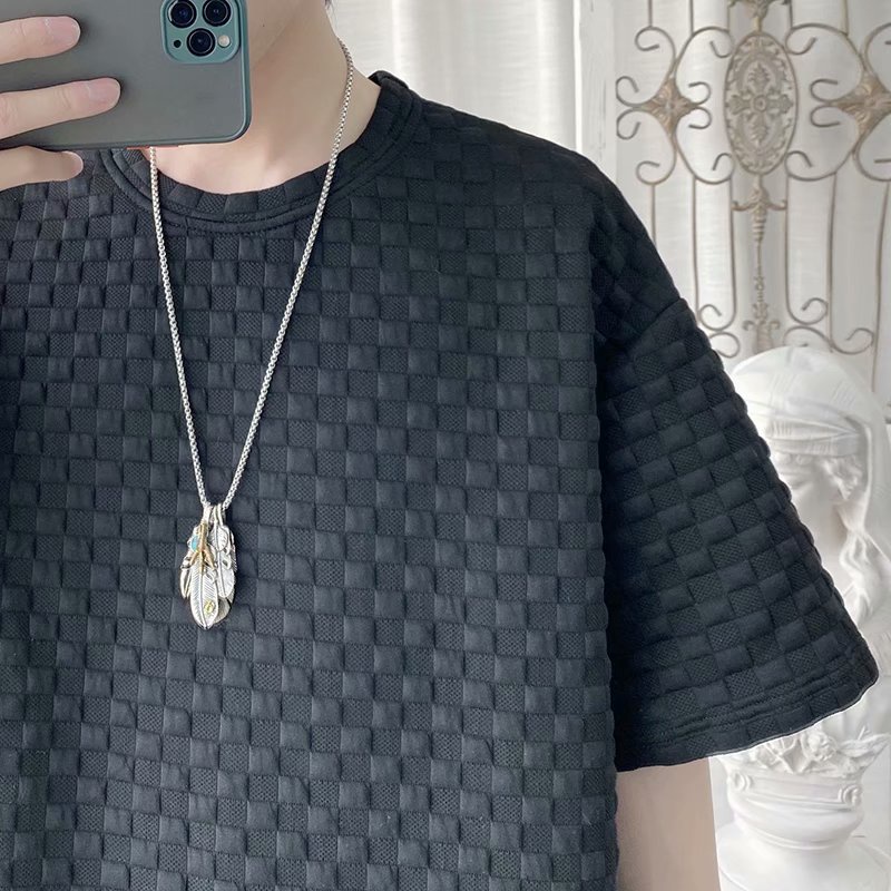 [M-3XL] 2023 Mới tại chỗ Hàn Quốc Casual Bai Suit Man T-Shirt Áo sơ mi trắng thời trang cổ hình trụ lỏng lẻo và thoải mái