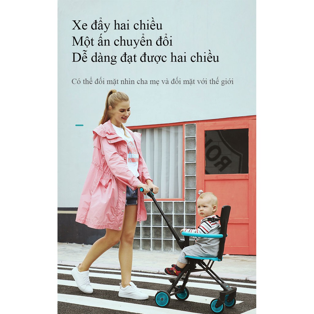 Xe đẩy em bé Playkids X1 hai chiều,Nhẹ và di động, gấp nhỏ rất tiện - Home and Garden