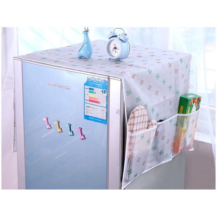 Tấm Phủ Tủ Lạnh Chống Bụi Bẩn Thấm Nước Có Túi Đựng Đồ Tiện Dụng