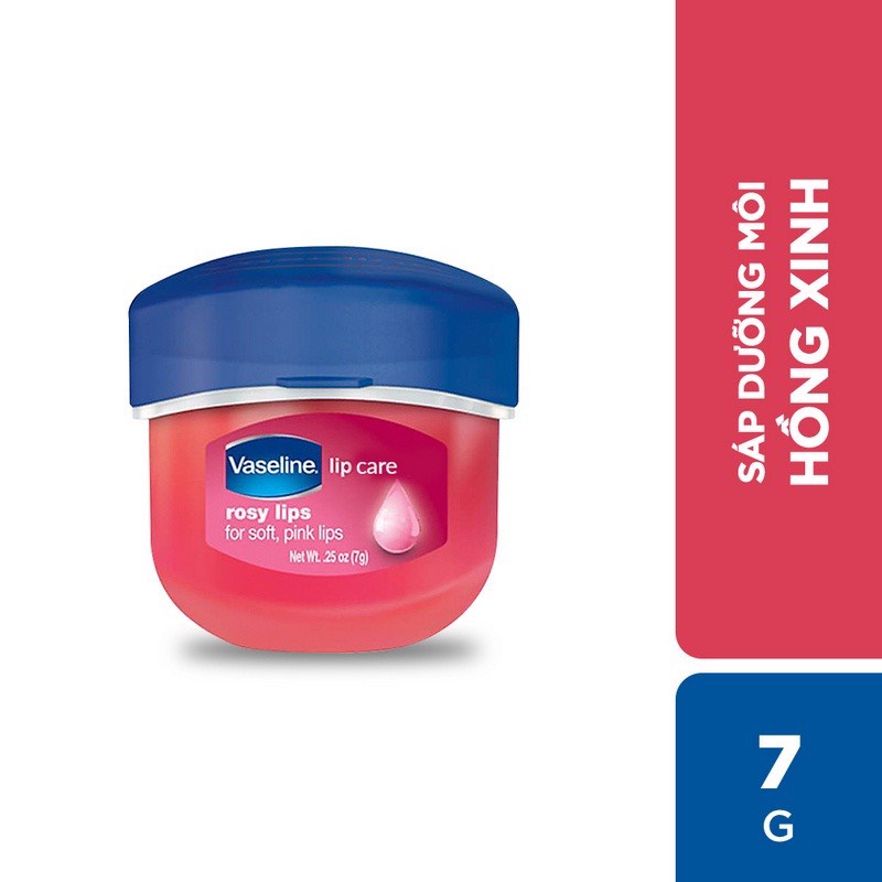 Sáp Dưỡng Môi Vaseline 7g Rosy Lips - Original - Son Dưỡng Môi Dưỡng Ẩm Vaseline Mềm Mịn