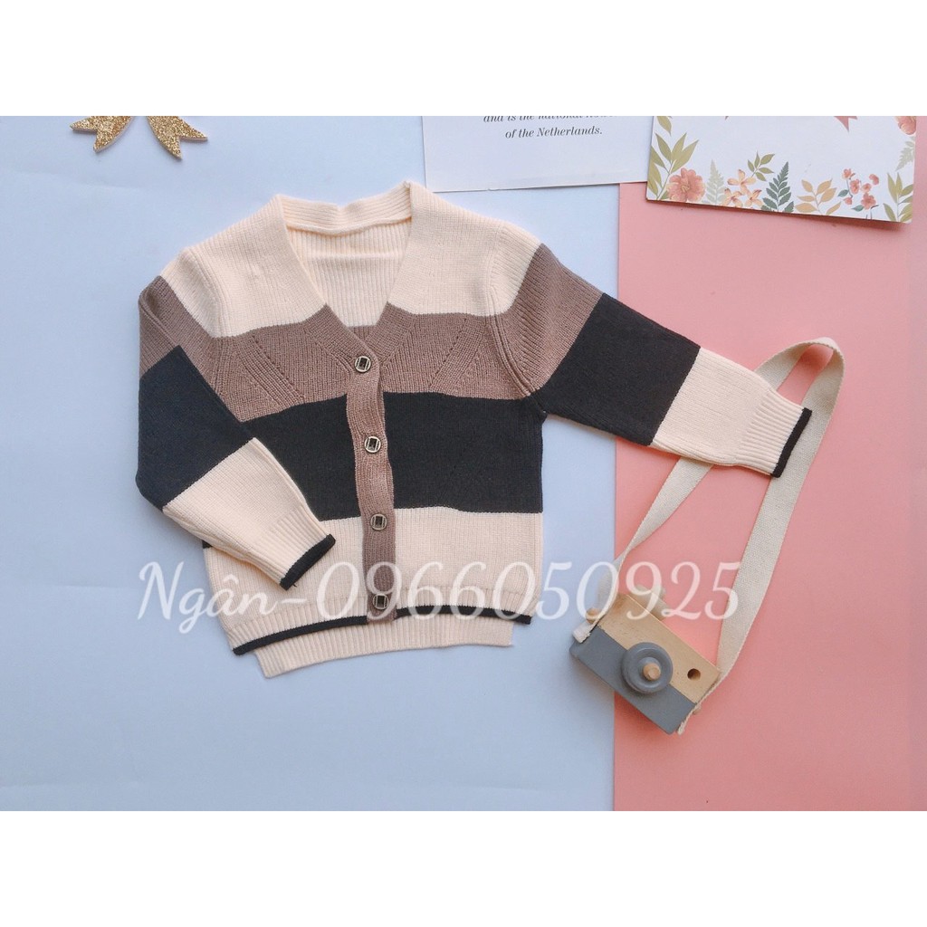 Áo Len Cổ Tim, Áo Len Cardigan Cho Bé Trai Size 1-4 Tuổi