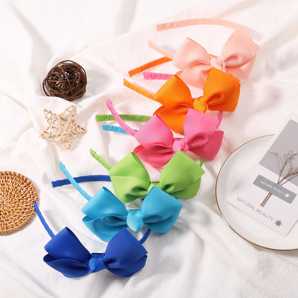 Băng đô KIDSBOWS phối nơ 1 màu dễ thương dành cho bé gái