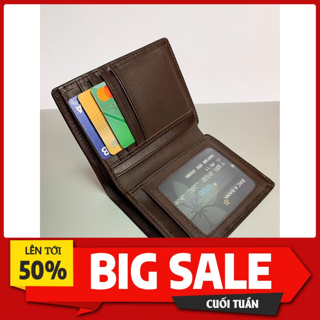 BIG SALE Ví Nam Da Bò Thật 100% Đốt Không Cháy (Ví Đứng)