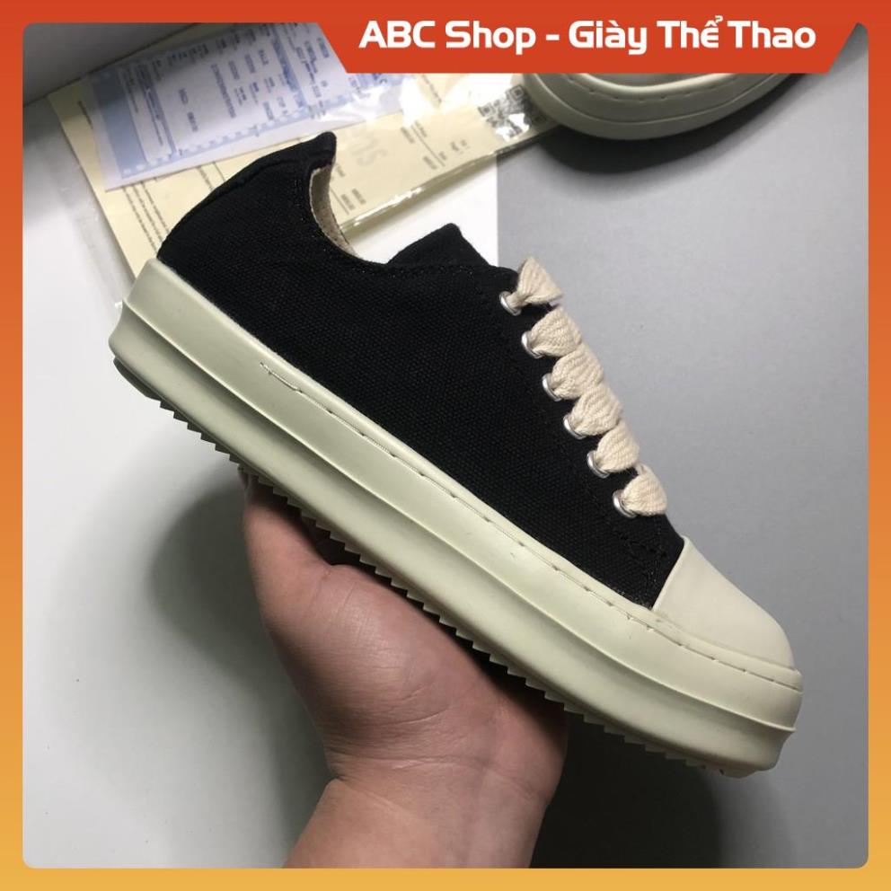 [FreeShip + Xả Giá Sốc] Giày Sneaker Rick Owen Đế Thơm Hương Vani, Giầy Ro đen đế kem Nam Nữ full bill box