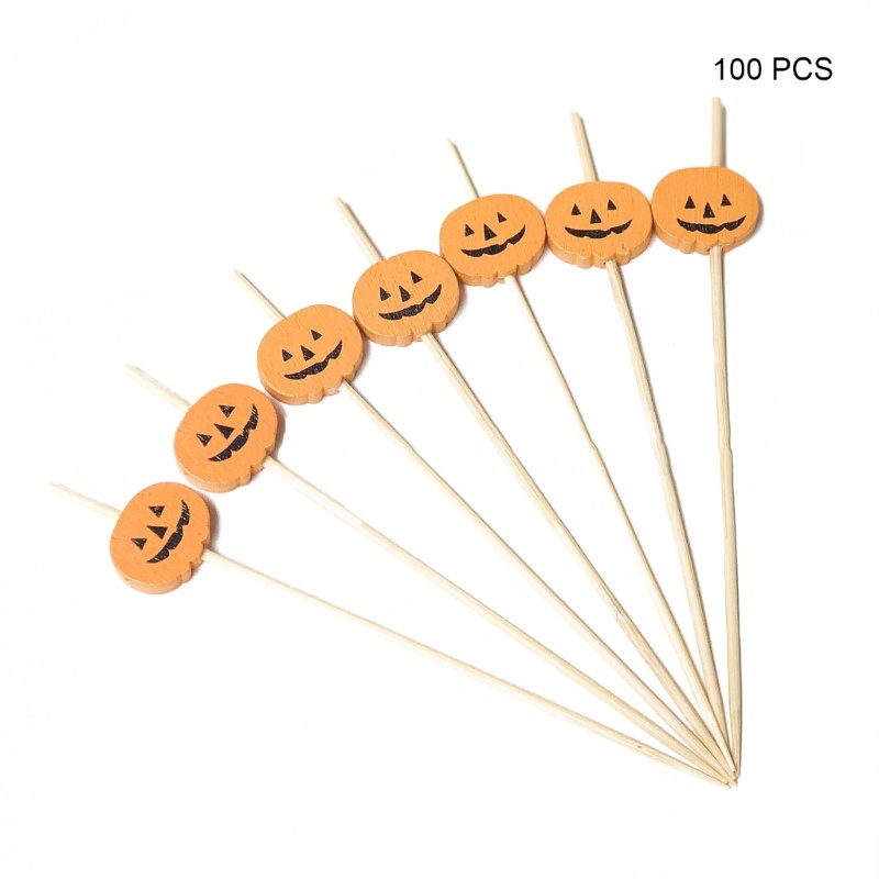 Set 100 Tăm Tre Ăn Tráng Miệng Cho Tiệc Halloween